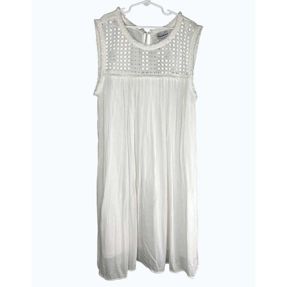 Tommy Bahama Womens Crinkle Rayon Sleeveless Dress Casual Beachwear Size Large - Picture 11 of 16